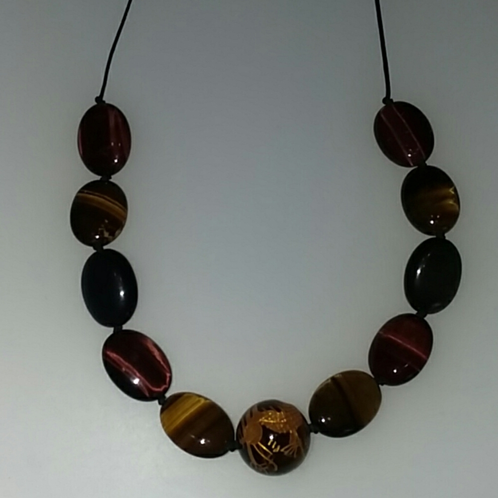 Tiger Eye Necklace by Designs by Ch Lovin.